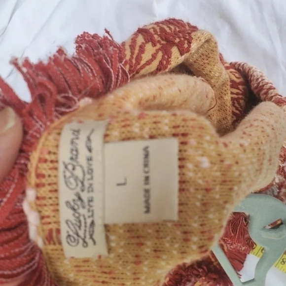 Lucky Brand fringed sweater  jacket L..XL‎ - Picture 6 of 8